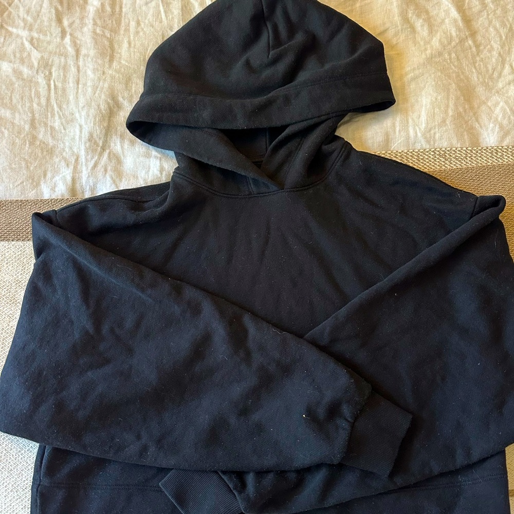 Alo Cropped Black Hoodie